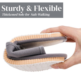 Eorbow 10-pack gray slippers with thick EVA sole for stability on wet floors
