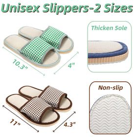 Eorbow non-slip open-toe slipper with EVA sole for safe bathroom use