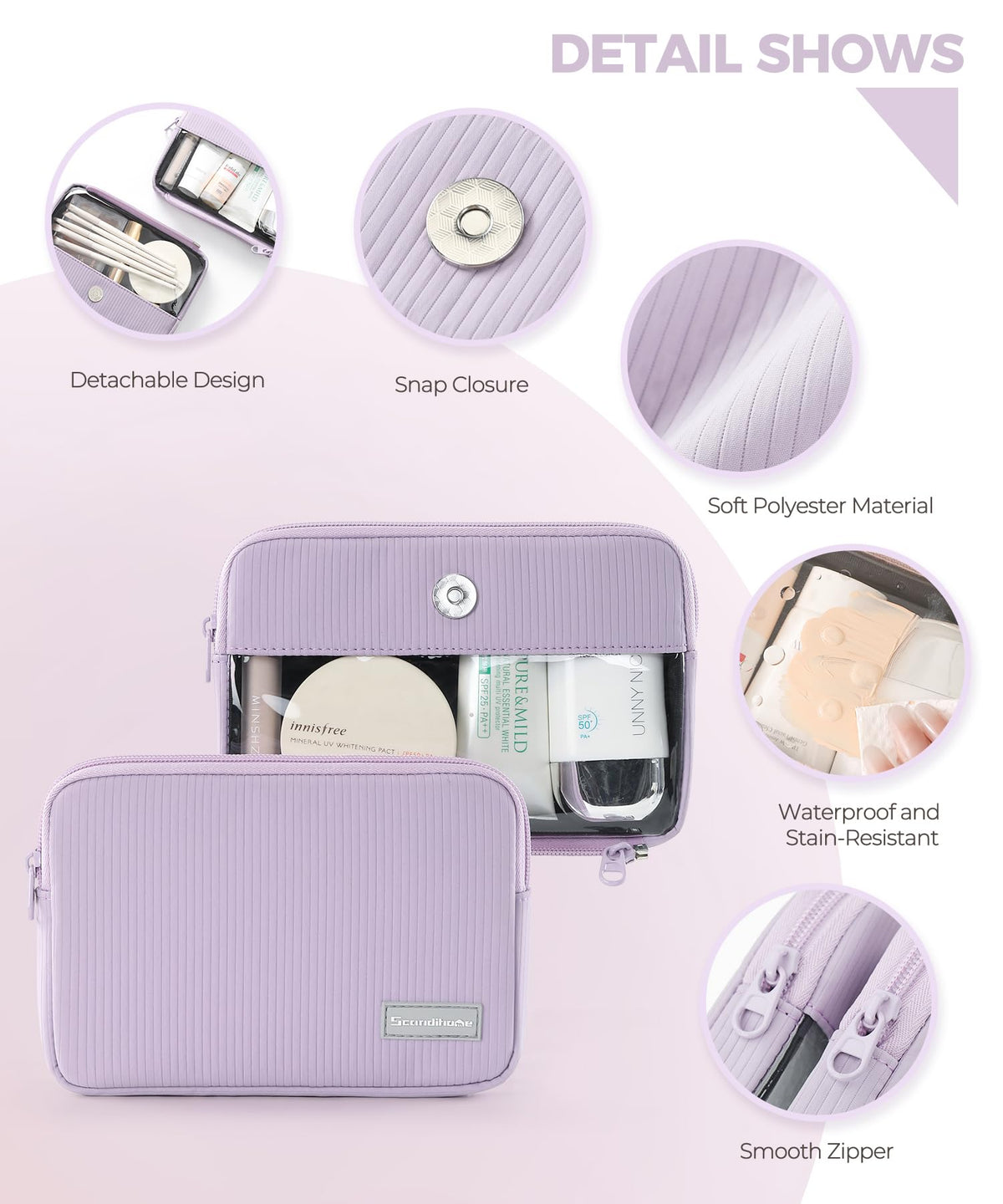 EPEDAL24 Preppy Makeup Bag gift ready organizer for daily use.