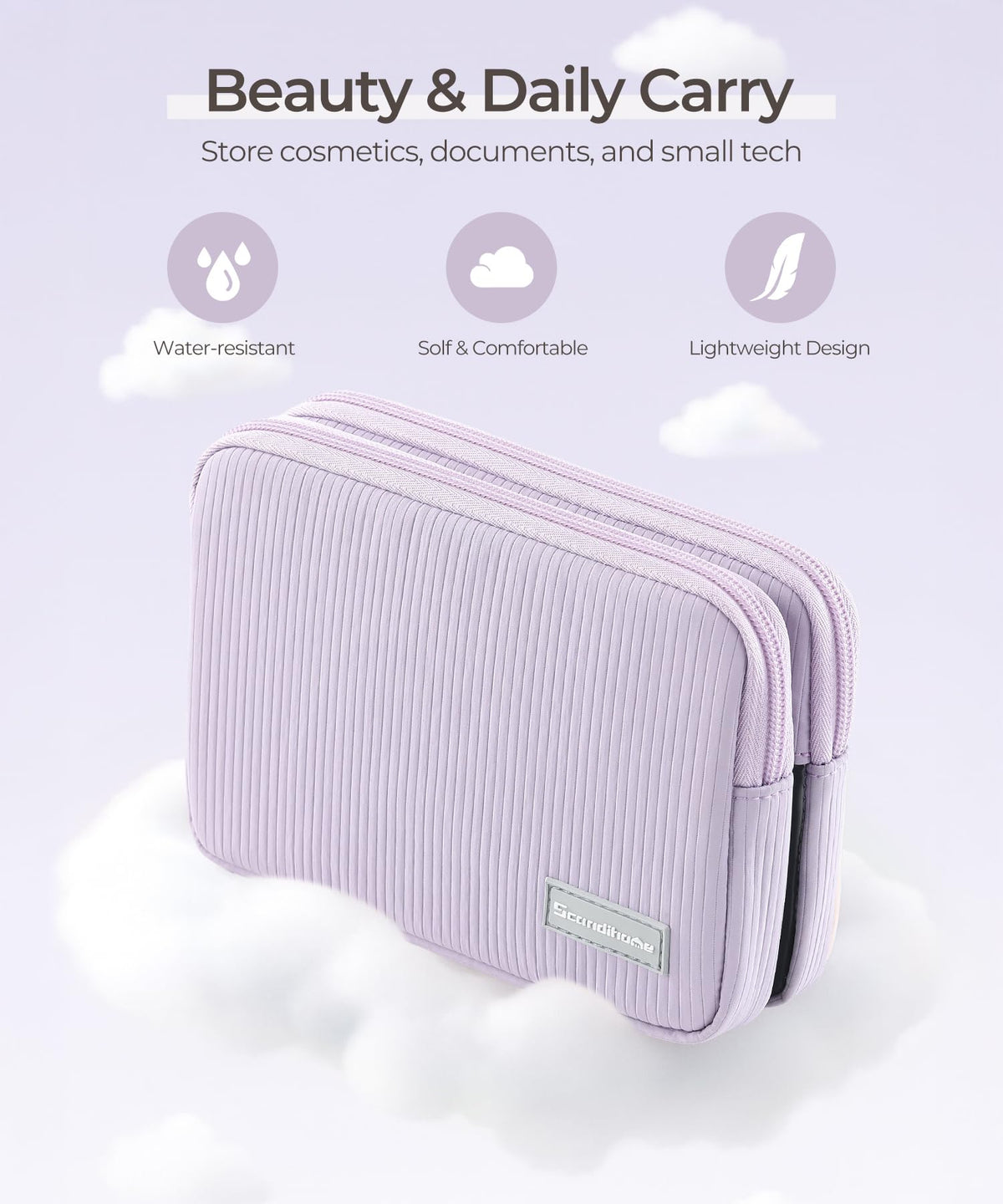 EPEDAL24 Preppy Makeup Bag travel organizer suited for cosmetics or tech.