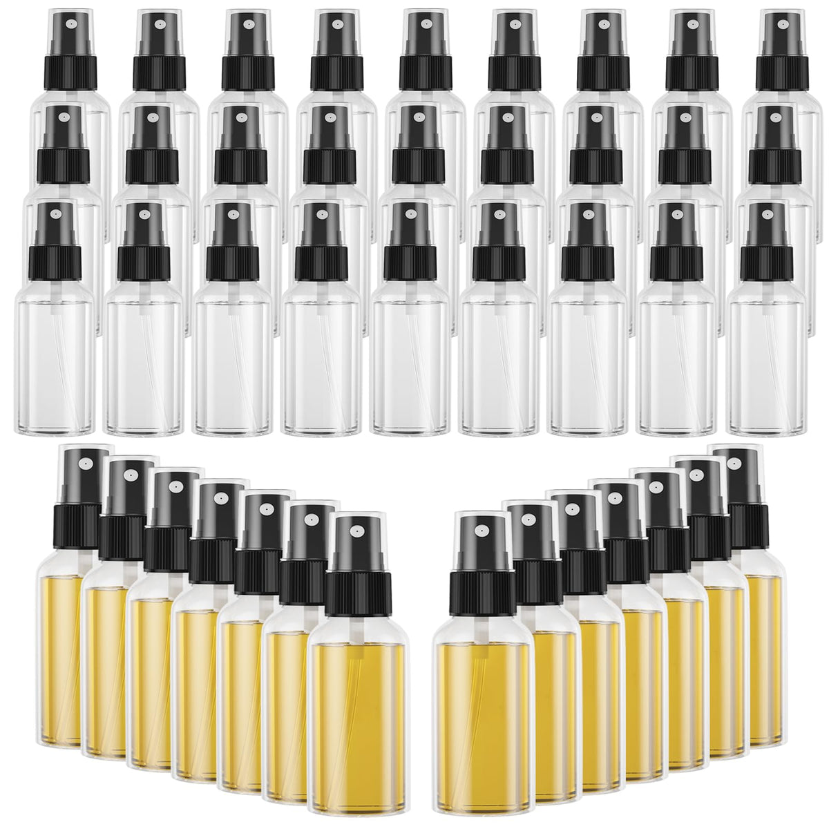 EPHECH 1oz clear spray bottle for travel with fine mist