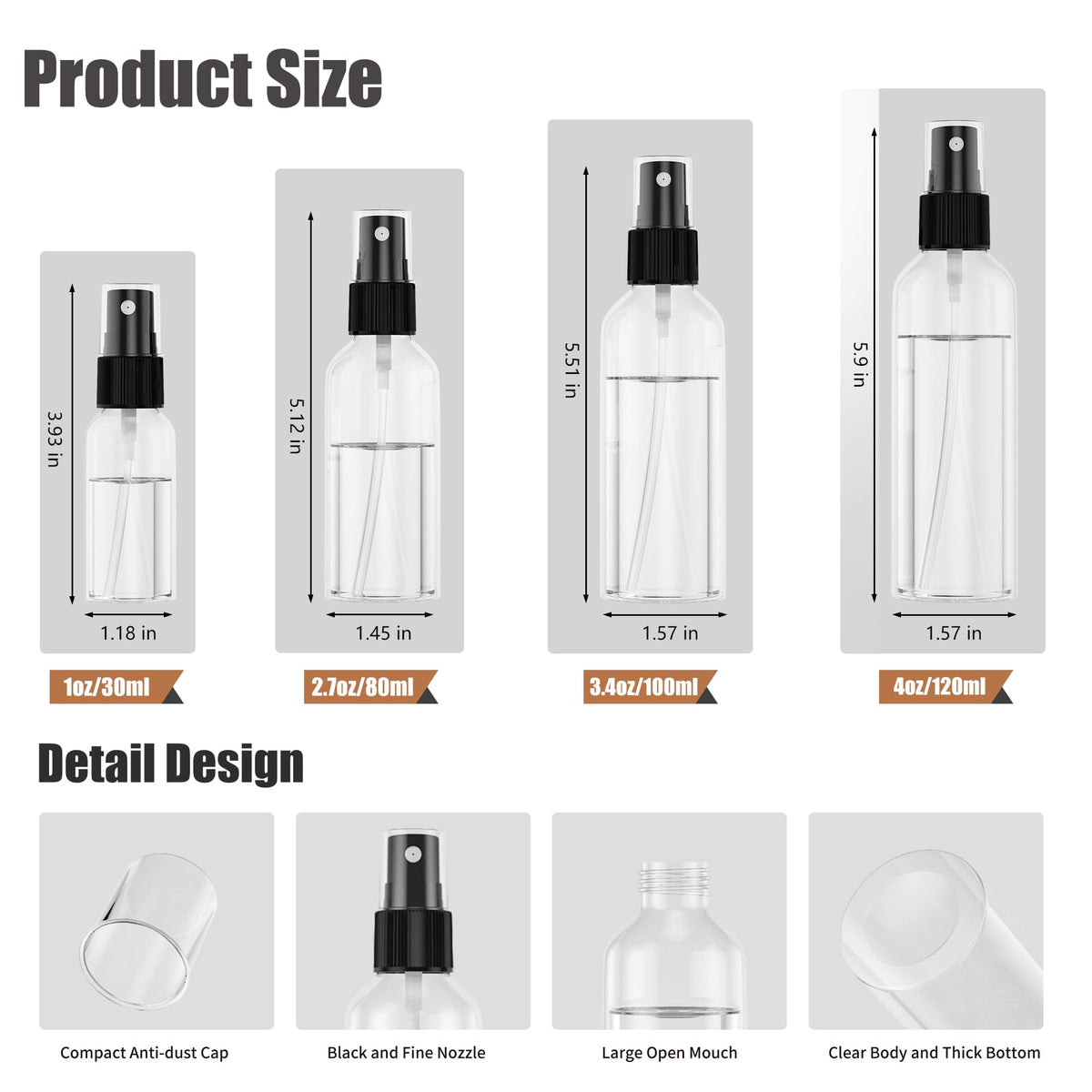 EPHECH leakproof 1oz bottle ideal for skincare samples on the go