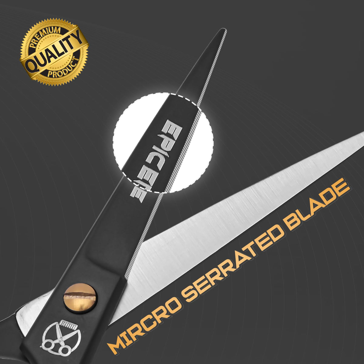 Epic Edge high-carbon stainless steel for durable, long-lasting sharpness.