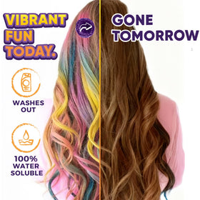 Epic Hair Chalk on dark hair makes bright colors pop in selfies