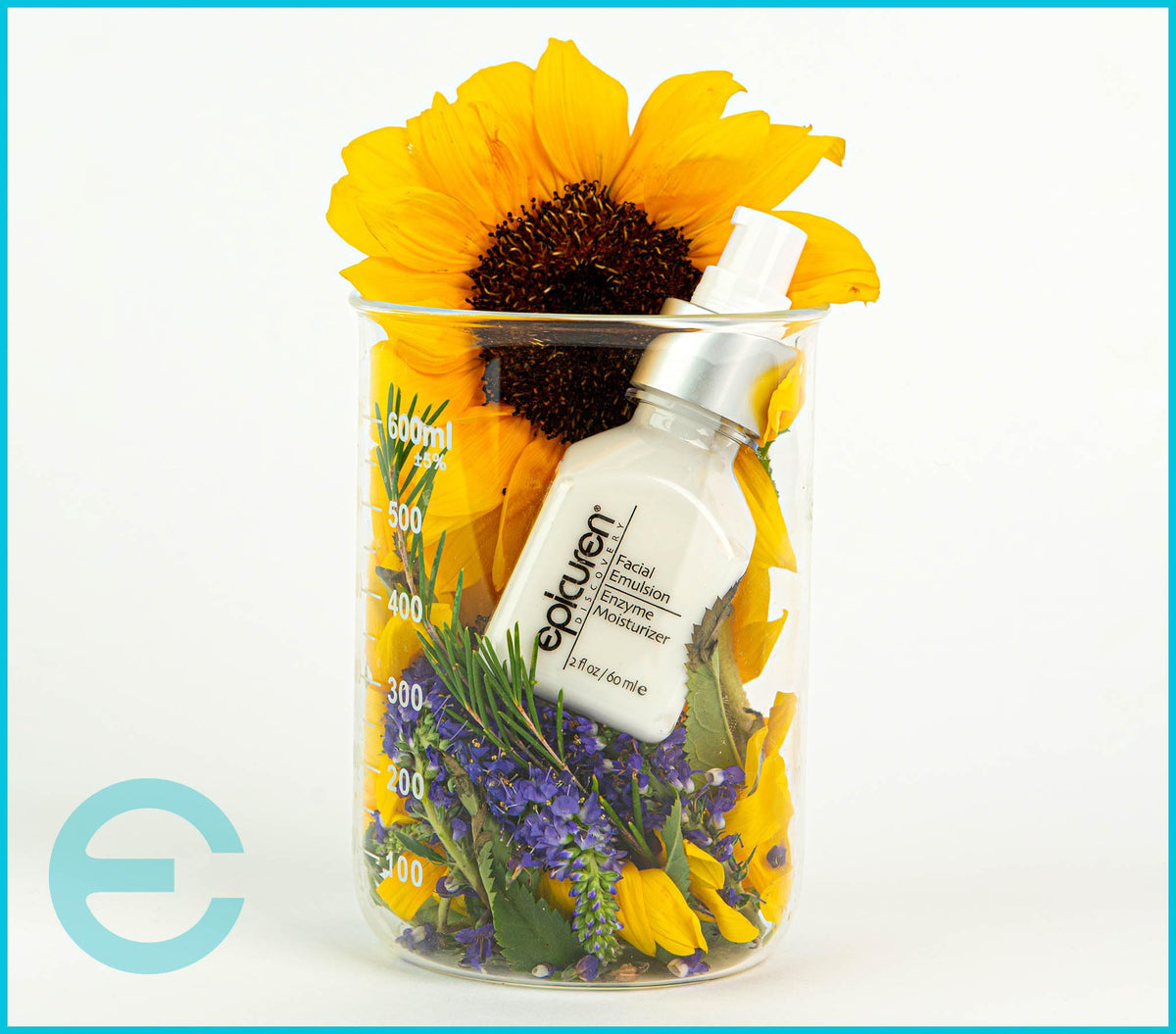 Epicuren Discovery facial emulsion applied on skin for gentle hydration