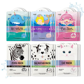 Epielle character face mask zebra design for playful self-care and hydration