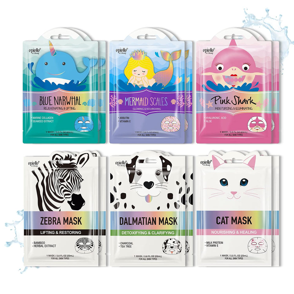 Epielle character face mask zebra design for playful self-care and hydration