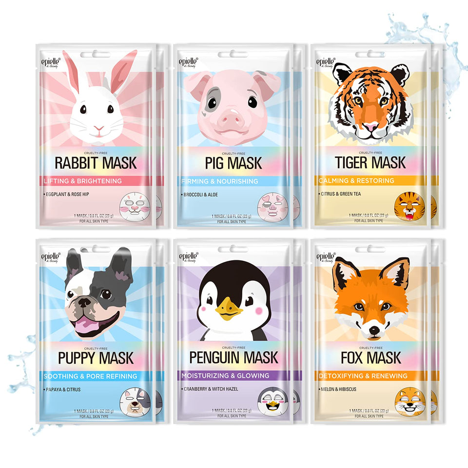 Epielle Rabbit Mask with eggplant and rose hip for a brighter, refreshed complexion