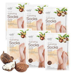 Epielle hydrating foot mask packaging shown for at-home spa convenience