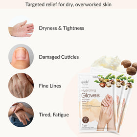 Essence from Epielle Hand Mask absorbing into skin on hands