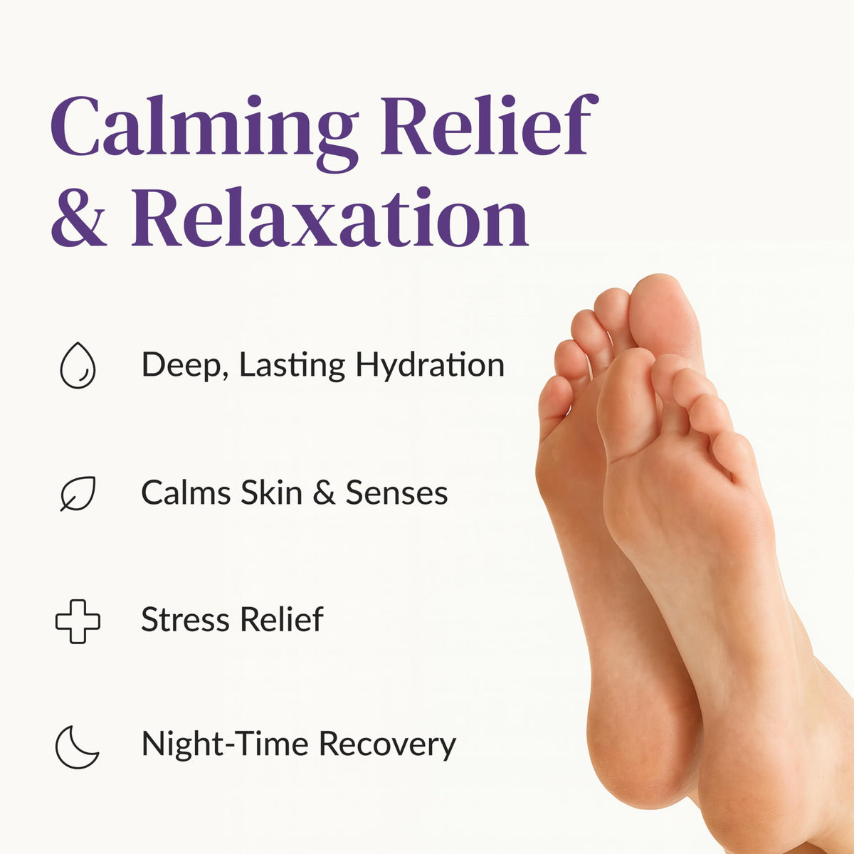 Epielle Melatonin Lavender foot socks with soothing aroma and moisture
