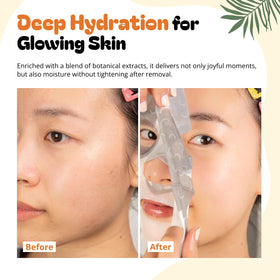 Epielle Mystical Safari Fox mask with whimsical design for soothing hydration
