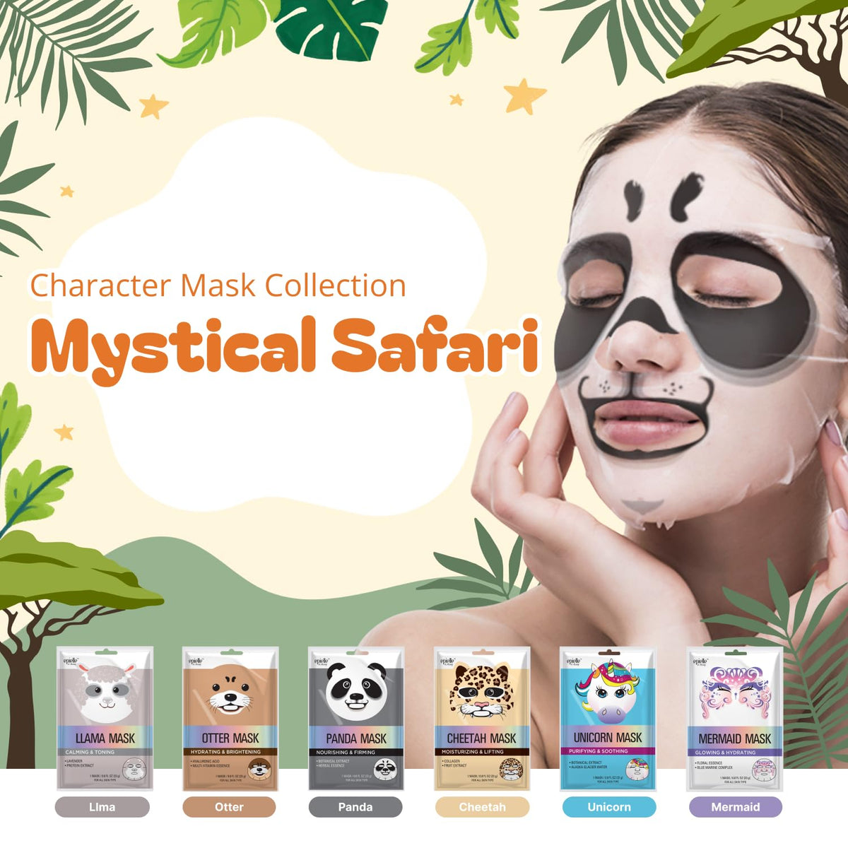 Epielle Mystical Safari Rabbit mask for refreshing moisture moments