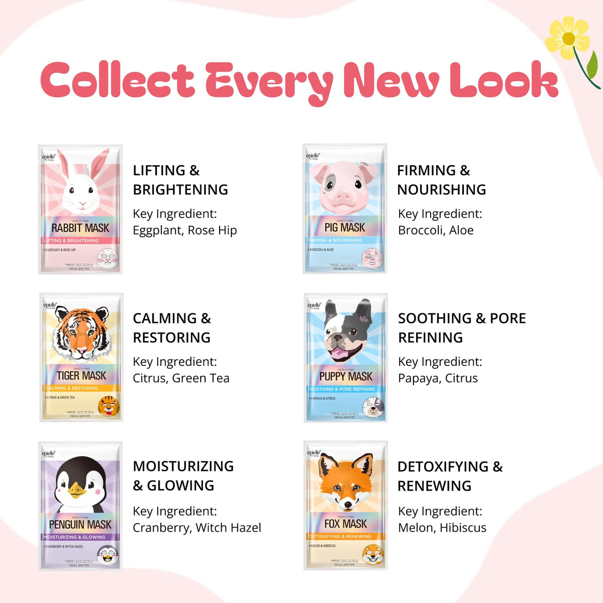 Epielle Rabbit Character Mask gift-ready packaging for gifting