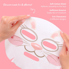 Epielle Rabbit Face Mask close-up showing luminous skin effect
