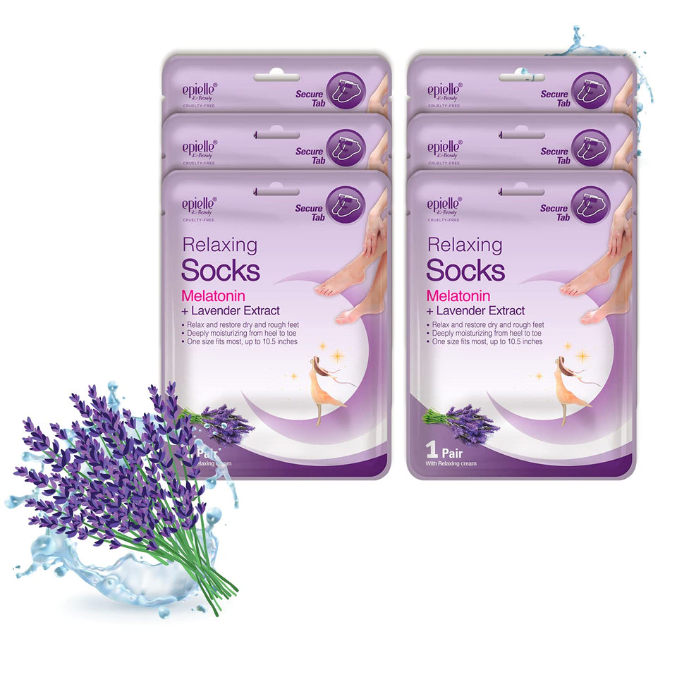 Epielle Relaxing Foot Mask 6 Pairs pack for spa-like hydration