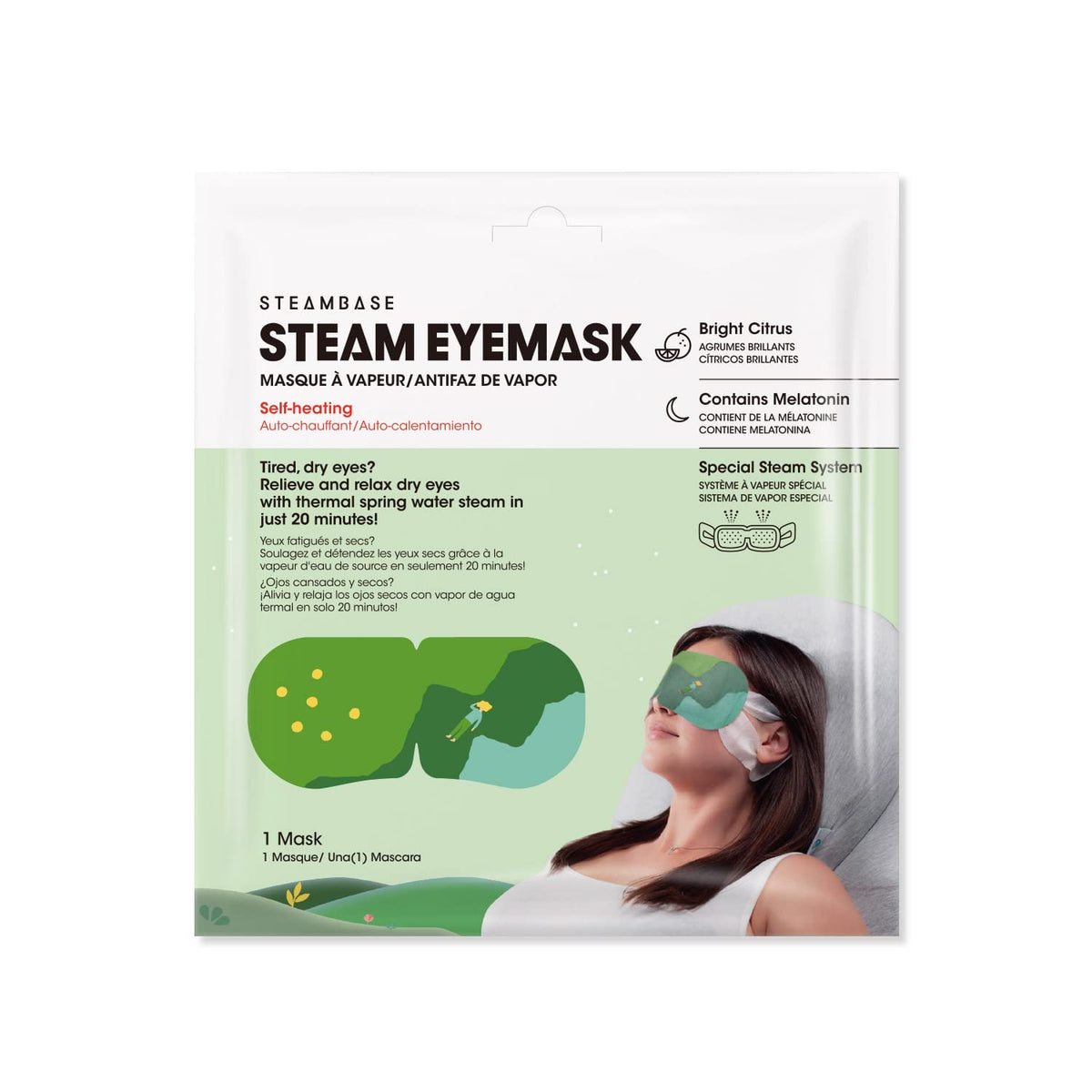 Epielle Steam Eye Mask Sweet Lavender promotes relaxation and an easier bedtime routine.