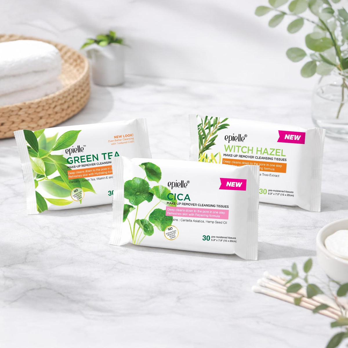 Epielle wipes in travel-friendly packaging suitable for gym, work, and trips.
