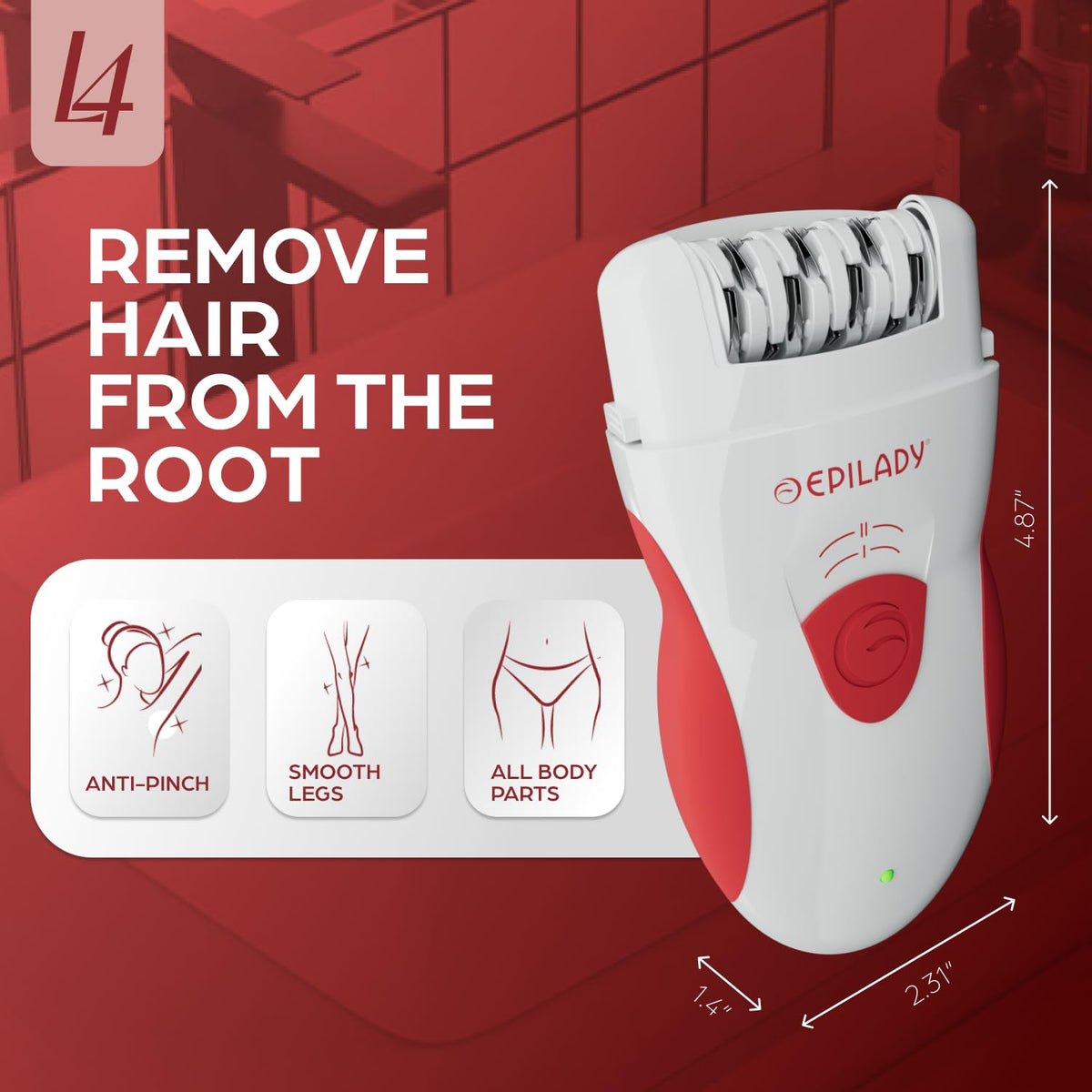 Epilady Legend 4 bikini line grooming for delicate precision.