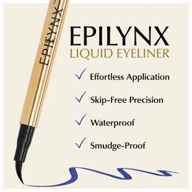 EPILYNX Waterproof Liquid Eyeliner stays put through workouts and humidity.