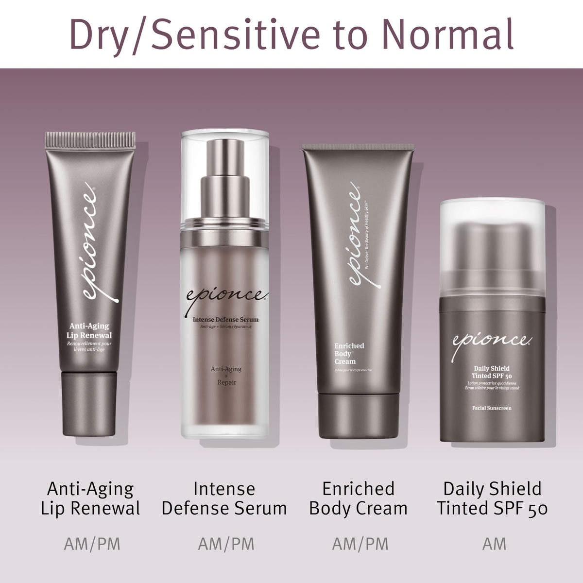 Epionce Lip Renewal primer before lipstick usage example on lips.
