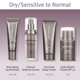 Epionce Lip Renewal primer before lipstick usage example on lips.
