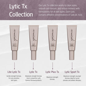 Epionce Lytic Tx application steps show easy routine integration.