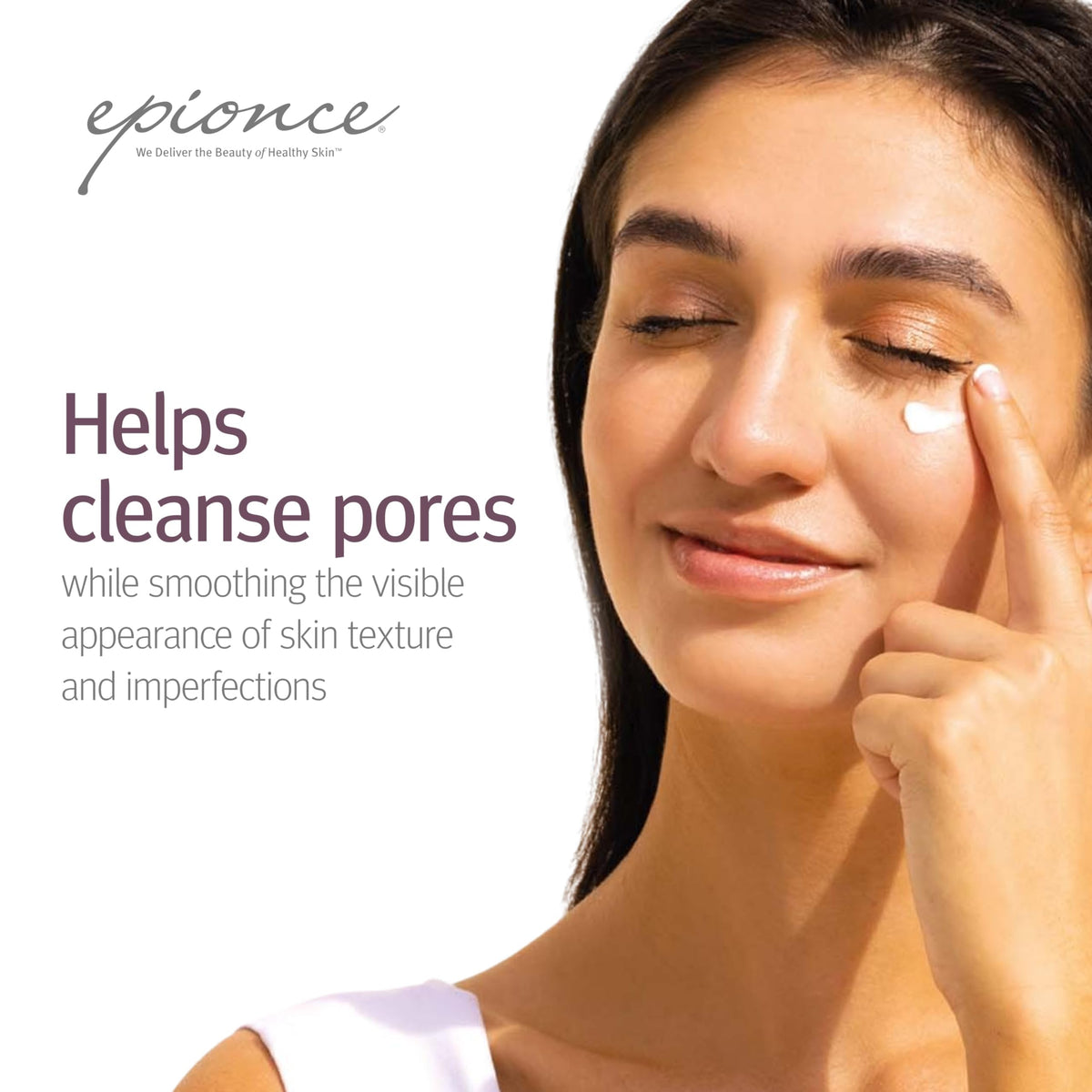 Epionce Lytic Tx pore-cleanse action demonstrates gentle exfoliation.