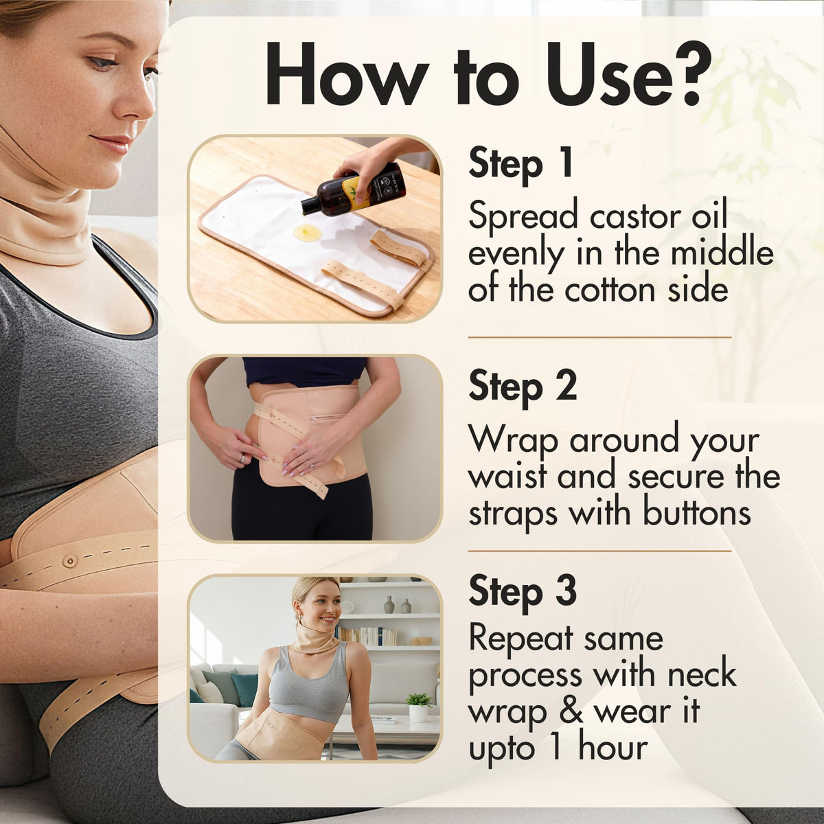 Epocha soft cotton wrap fabric minimizes leaks during wear.