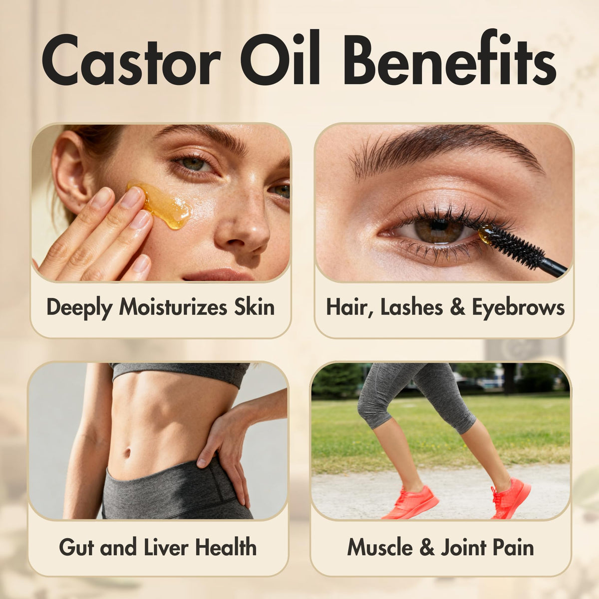 Epocha two-wrap set enables convenient castor oil pack routines.