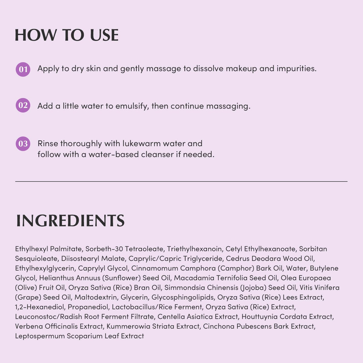 EQQUALBERRY double cleansing sequence showing oil then water emulsification