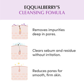EQQUALBERRY foam cleanser texture ready for everyday use.