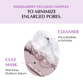 EQQUALBERRY purple rice detail emphasizes antioxidant-rich ingredient for refined pores.