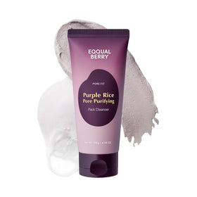 EQQUALBERRY Purple Rice Pore Purifying Pack bottle demonstrates deep cleansing action.