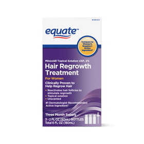 Equate Hair Regrowth Treatment for Women 2oz bottle front supports daily scalp routine