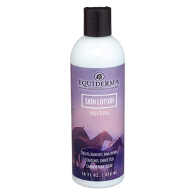 EQUIDERMA Horse Skin Lotion 16oz bottle supports coat health and skin comfort.
