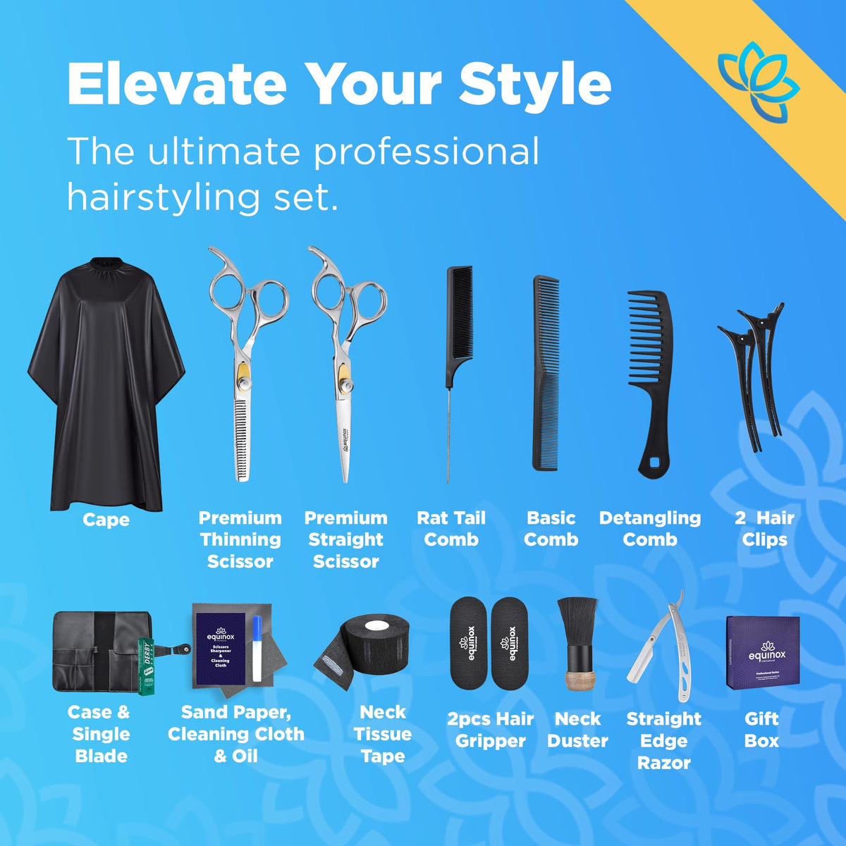 Equinox International Pro Barber Kit gift box for presentation and storage