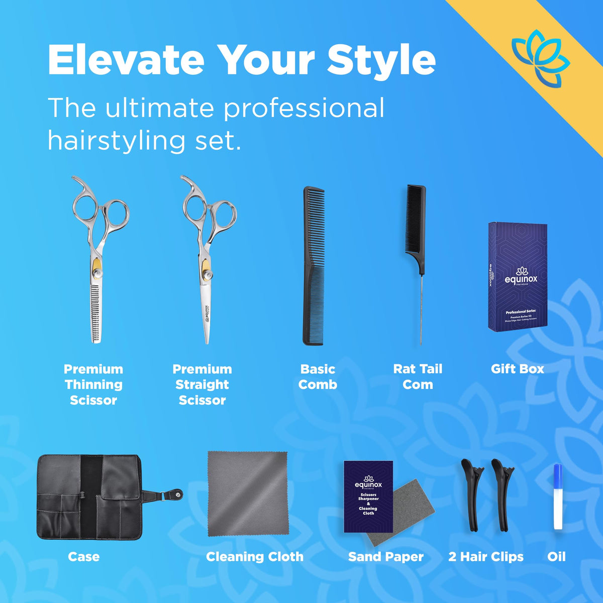 Equinox thinning shears close-up highlighting texture control and balance