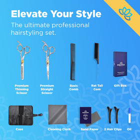Equinox thinning shears close-up highlighting texture control and balance