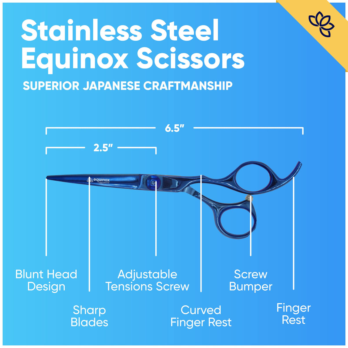 Equinox Razor Edge ergonomic curved finger rest for comfortable, extended use