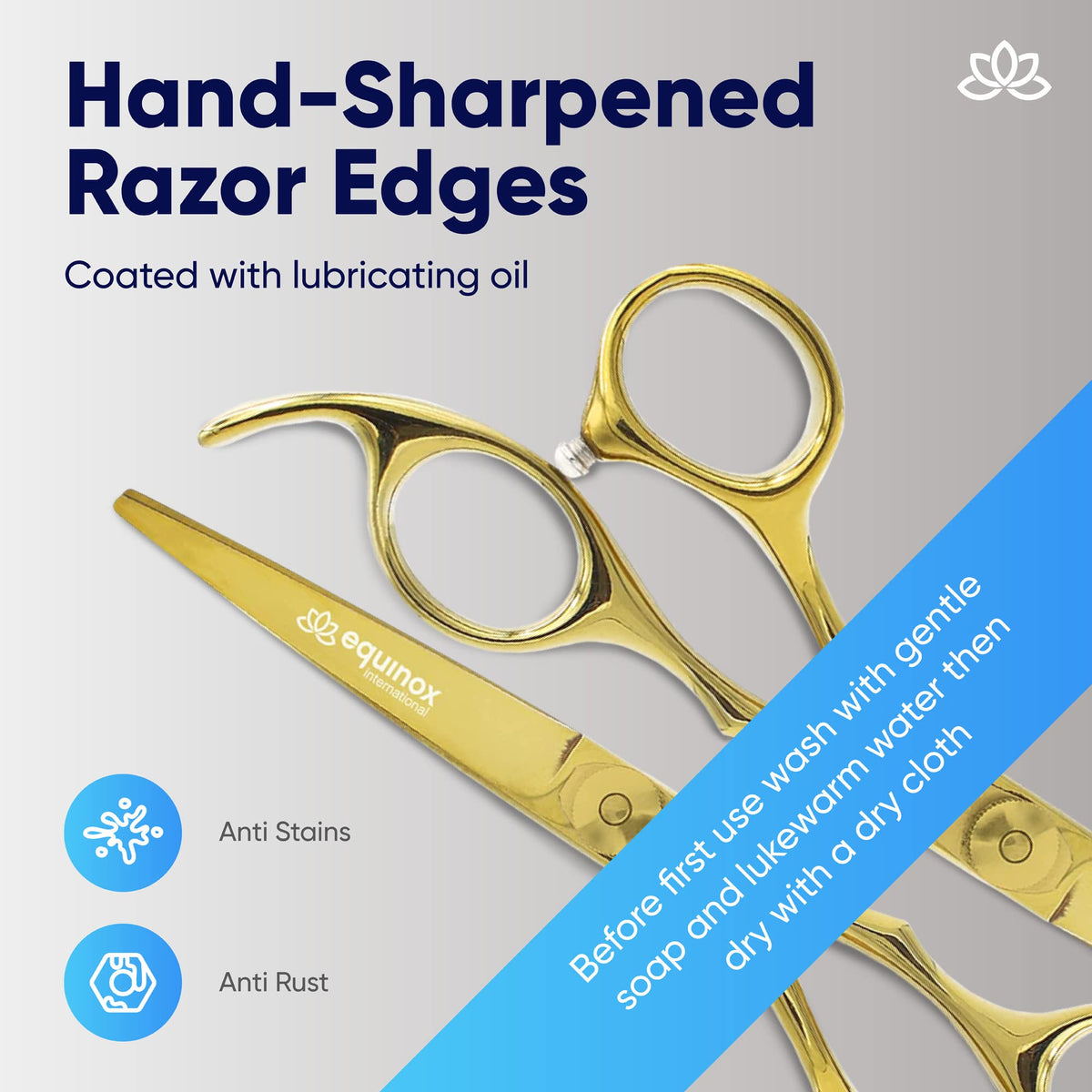 Equinox Razor Edge Series features premium Japanese stainless steel blades with hand-sharpened edges for clean cuts.