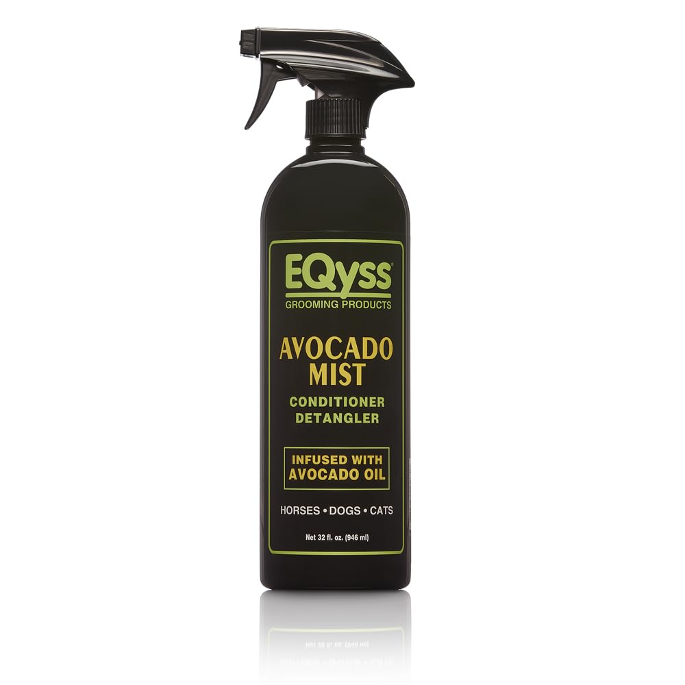 Eqyss Avocado Mist bottle ready to condition and soften the coat.