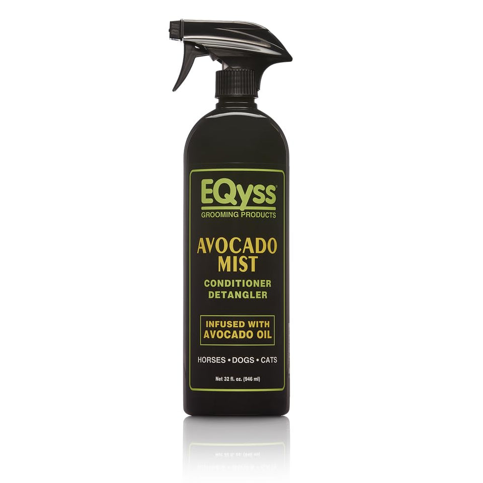 Eqyss Avocado Mist bottle ready to condition and soften the coat.