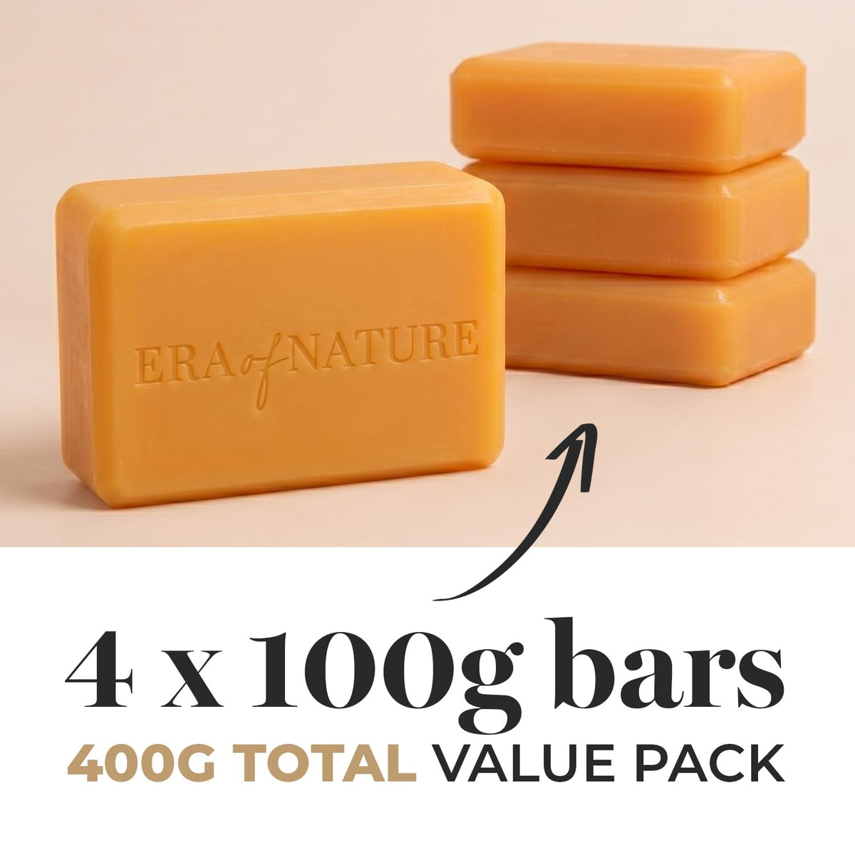 Era of Nature Kojic Soap with shea butter delivers moisturizing care after cleansing.