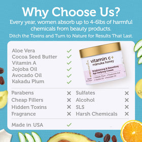 Era Organics Vitamin C cream texture on skin shows non greasy finish