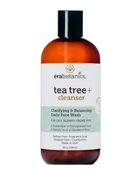 Era Organics Purifying Tea Tree Face Wash bottle—balanced cleanse for oily skin.