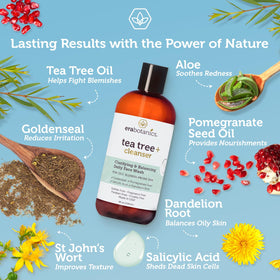 Era Organics Purifying Tea Tree Face Wash foam—gentle exfoliation with salicylic acid.
