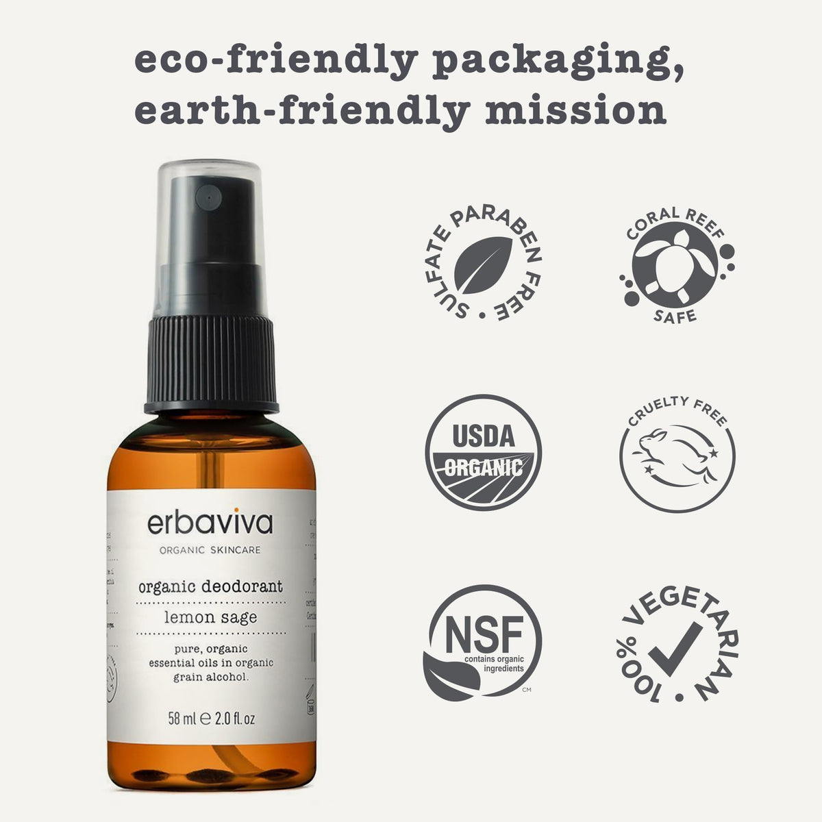 Close-up of Erbaviva ingredients showing lemon and sage for a natural blend