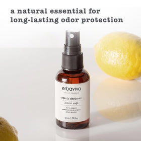 Erbaviva Lemon Sage deodorant packaging and branding on shelf