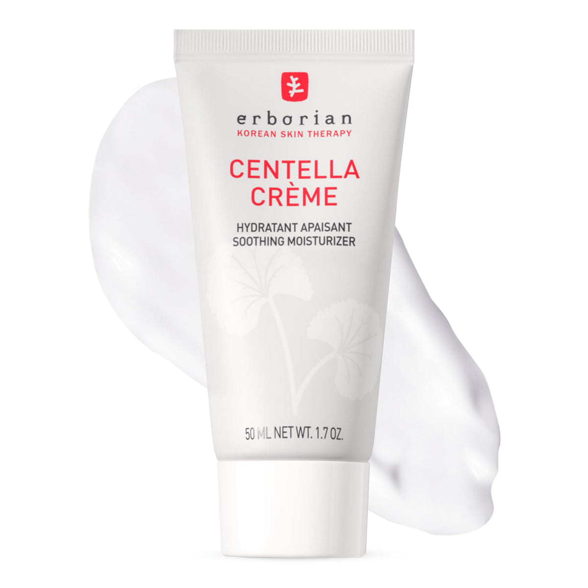 Erborian Centella Cream bottle close-up for daily soothing hydration.